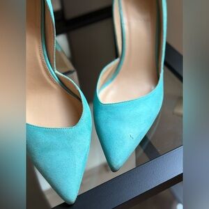 J. Crew• "Colette" Made in Italy Tiffany Blue suede heels